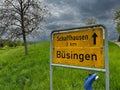 Busingen Town Sign Royalty Free Stock Photo
