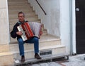 Busker In Heraklion, Crete Greece