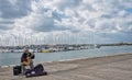 Busking on the pier