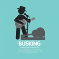 Busking, Street Performance Symbol. Royalty Free Stock Photo