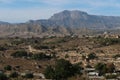 Penya Mitjorn mountain seen from Busot, Alicante, Spain Royalty Free Stock Photo