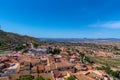 Busot Spain viewpoint view from Mirador of Monte Calvario of village tourist attraction