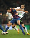 Busquets vies with Soldado Royalty Free Stock Photo