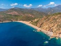 Bussaglia beach on coast of Corsica Royalty Free Stock Photo