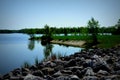 Busse Lake at Ned Brown Preserve in IL. Royalty Free Stock Photo