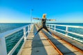 Busselton Jetty enjoying Royalty Free Stock Photo