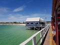 Busselton Jetty train ride Western Australia Perth Indian ocean Royalty Free Stock Photo