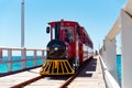 Famous vintage Jetty Train and railway on Busselton Jetty, WA