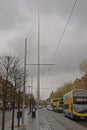 Busses and other trafic around the Dublin Spire Royalty Free Stock Photo