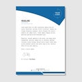 Bussines corporate identity blue letterhead template design Royalty Free Stock Photo