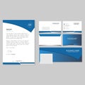 Corporate bussines set blue template design Royalty Free Stock Photo