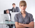 Bussines woman wth her associates Royalty Free Stock Photo