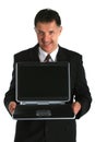 Bussinesman with a computer