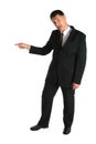 Bussinesman pointing a finger. Royalty Free Stock Photo