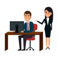 bussiness people working icon Royalty Free Stock Photo