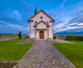 Busskirch church, a dreamy little village on the shores of the Upper Zurich Lake Obersee, Rapperswil-Jona, St. Gallen,