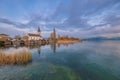 Busskirch, a dreamy little church village on the shores of the Upper Zurich Lake Obersee, Rapperswil-Jona, St. Gallen,