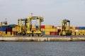 Bussy container harbour Royalty Free Stock Photo