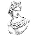 Bust of the ancient Greek god Apollo.