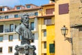 Bust of Benvenuto Cellini on the Ponte Vecchio