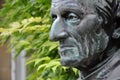 The bust of Cardinal Newman close-up, Trinity College Garden Quad, Oxford, United Kingdom