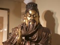 Bust of a Chinese Warrior Statue in a Museum
