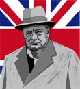 Bust of churchill Royalty Free Stock Photo
