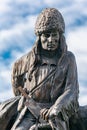 Bust closeup of Equestrian statue in Girdwood, Alaska, USA