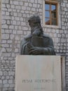 A bust of a Croatian poet in Stari Grad Royalty Free Stock Photo