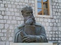 A bust of a Croatian poet Royalty Free Stock Photo