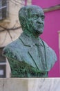 bust of Dr JosÃ© Alves Batalim junior and his wife Augusta Baralim in the street of the pianist Maria Campina