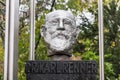 Bust of Dr. Karl Renner at the southeast corner of Rathausplatz, in Vienna of Austria