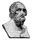 Bust of Homer, vintage illustration