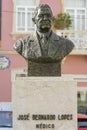 bust in honor of the physician JosÃ© Bernado Lopes,1882-1956 in the city of LoulÃ© in the Algarve region