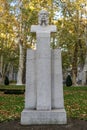 A bust of Ivan Mazuranic in Nikola Zrinski square and park, Zagreb, Croatia Royalty Free Stock Photo