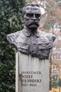 Bust Jozef Pilsudski in the Jordan Park in Krakow