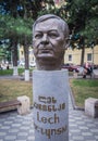 Bust of Lech Kaczynski in Tbilisi, Georgia Royalty Free Stock Photo