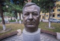 Bust of Lech Kaczynski in Tbilisi, Georgia Royalty Free Stock Photo