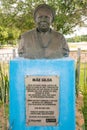 Bust of Mae Gilda de Ogum at Abaete Lagoon - she was a high priestess in Candomble religion