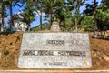 The bust of Mario Mendez Montenegro located at mirrador view point near Panajachel, Guatemala