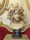 Bust of Medusa with venomous snakes in place of hairsculpture by Bernini in Rome