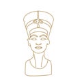 Bust of Nefertiti sculpture great royal wife goddess in Egyptian culture