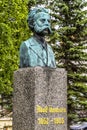 Bust of Norwegian composer and musician Adolf Thomsen in Tromso, Norway. Royalty Free Stock Photo