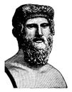 Bust of Plato, vintage illustration