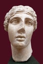 Bust of the poetess Sappho, archaic Greek poet Royalty Free Stock Photo