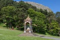 Bust of Queen Victoria and fountatin at the Great Orme Llandudno North Wales May 2019