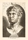 Bust of the Roman emperor Nero Claudius Caesar Augustus Germanicus Royalty Free Stock Photo