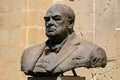 Bust of Sir Winston Churchill - Valletta Royalty Free Stock Photo