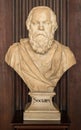 Bust of Socrates in Long Room of Trinity College Old Library in Dublin Royalty Free Stock Photo