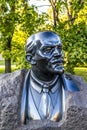 Bust statue of Vladimir Lenin in the Fallen Monument Park in Moscow, Russian Federation Royalty Free Stock Photo